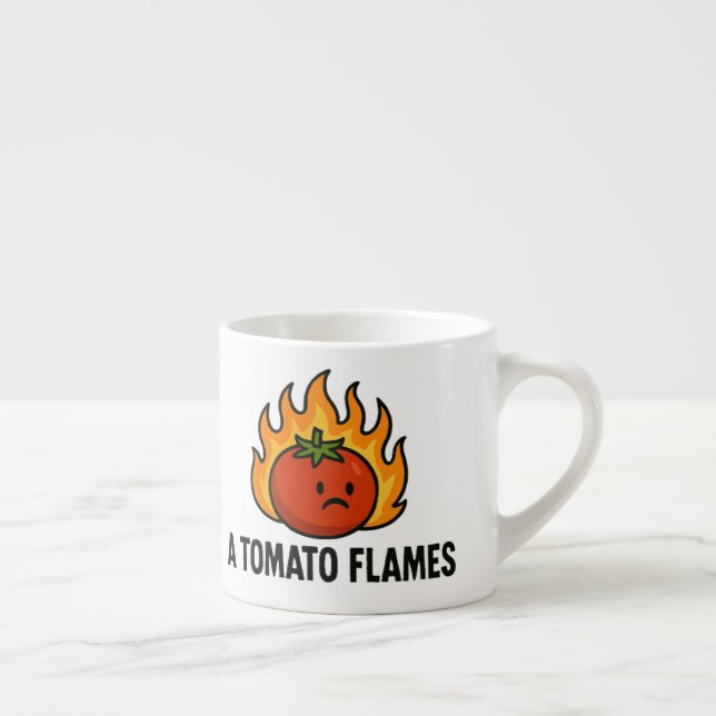 Tasse Expresso flammes de tomate (Droite)