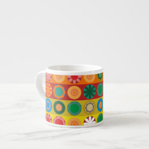 Tasse Expresso Fleur de pouvoir en rangées