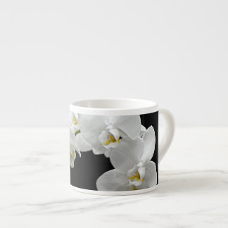 Tasse Expresso Fleur d'orchidée blanche