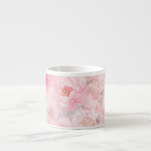 Tasse Expresso Fleurs aquarelles Blush Bloom