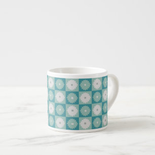 Tasse Expresso Fleurs géométriques modernes du milieu du siècl