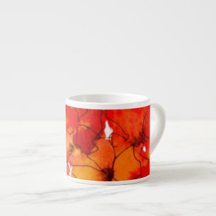 Tasse Expresso Fleurs murales d'araignée et d'orange Espresso Mug