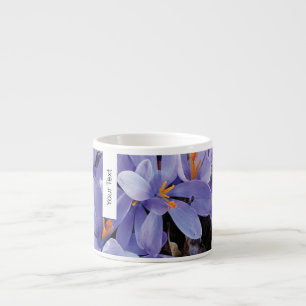 Tasse Expresso fleurs violet montagnard monogrammées