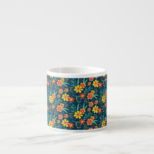 Tasse Expresso Floral Arrière - plan Belle conception-46566