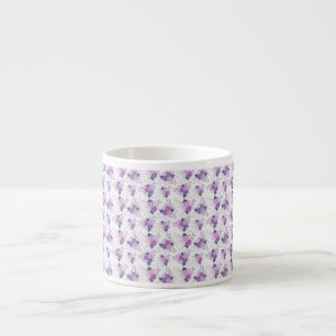 Tasse Expresso Floral rose violet assez