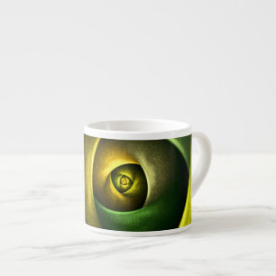 Tasse Expresso Flore verte Florale moderne Art Abstrait Motif #23