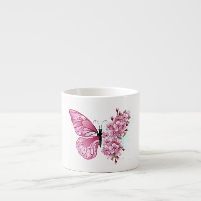 Tasse Expresso Flower Butterfly (Devant)