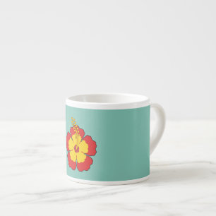 Tasse Expresso Flower rouge hibiscus