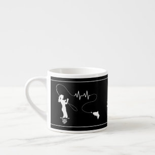Tasse Expresso Fly Fishing Femme Hearbeat Monogram Espresso Cup