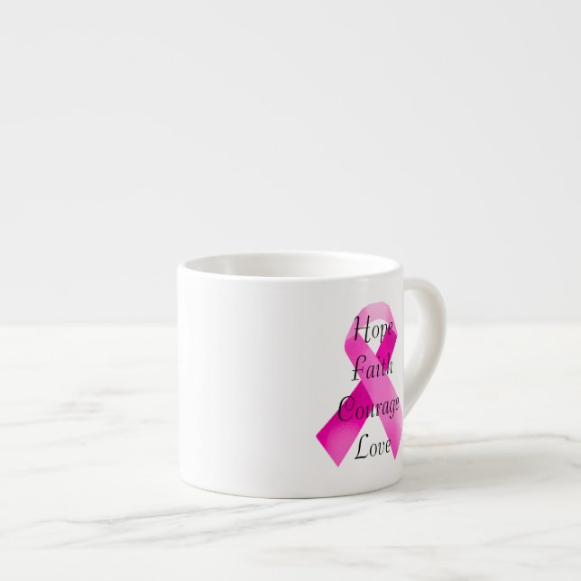 Tasse Expresso Foi à ruban rose Espresso Mug (Devant droit)