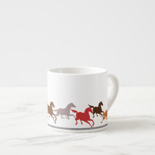 Tasse Expresso Fonctionnement de chevaux sauvages