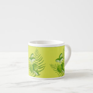 Tasse Expresso Formulaires en vert sur une Musique Espresso