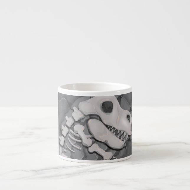 Tasse Expresso Fossile de dinosaure dessin animé (Devant)