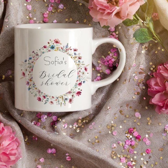 Tasse Expresso French Garden Party typographie florale élégante (Créateur téléchargé)