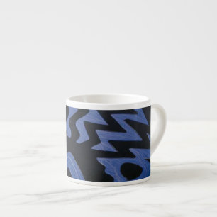 Tasse Expresso Funky Blue Zigzag Spécial Mug