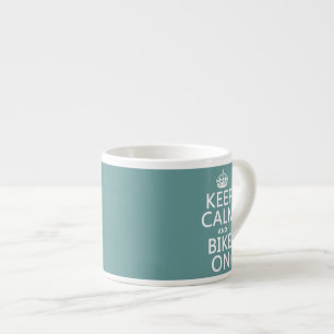 Tasse Expresso Gardez le calme et faites du vélo sur (toute
