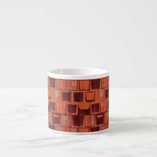 Tasse Expresso Géométrique rouge et orange
