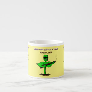 Tasse Expresso Germinator cyborg plante dessin humoristique