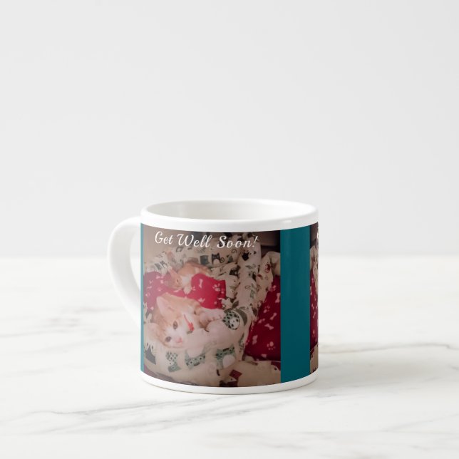 Tasse Expresso Get Well Soon! Espresso Mug for Cat Lovers  (Devant gauche)