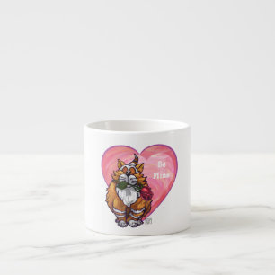 Tasse Expresso Ginger Cat Saint-Valentin