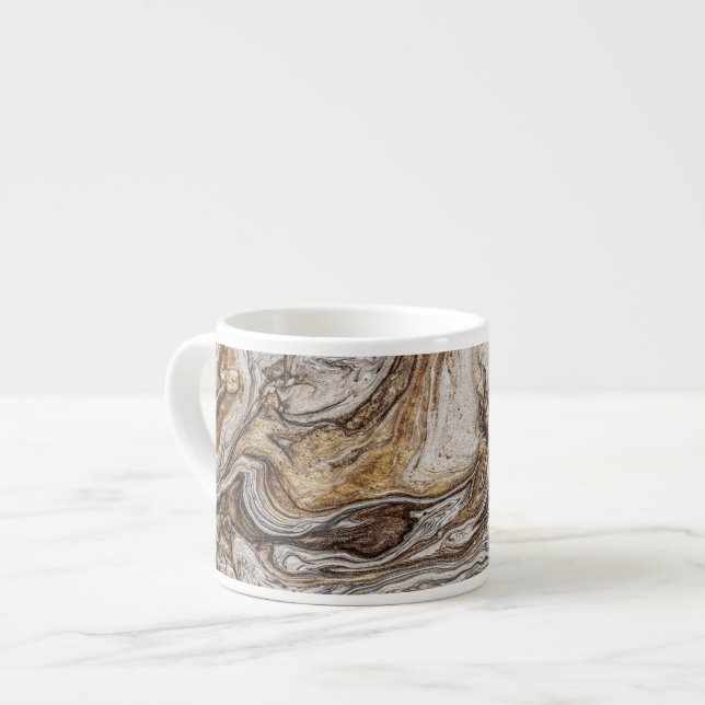 Tasse Expresso glamor 001 couleur brun liquide (Devant gauche)