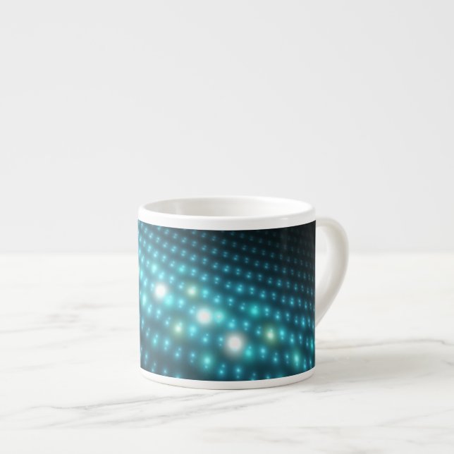 Tasse Expresso Globes bleus 3D (Devant droit)