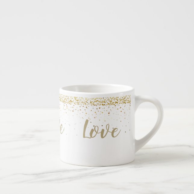 Tasse Expresso Gold Peitite Stars Love Espresso Mug (Droite)