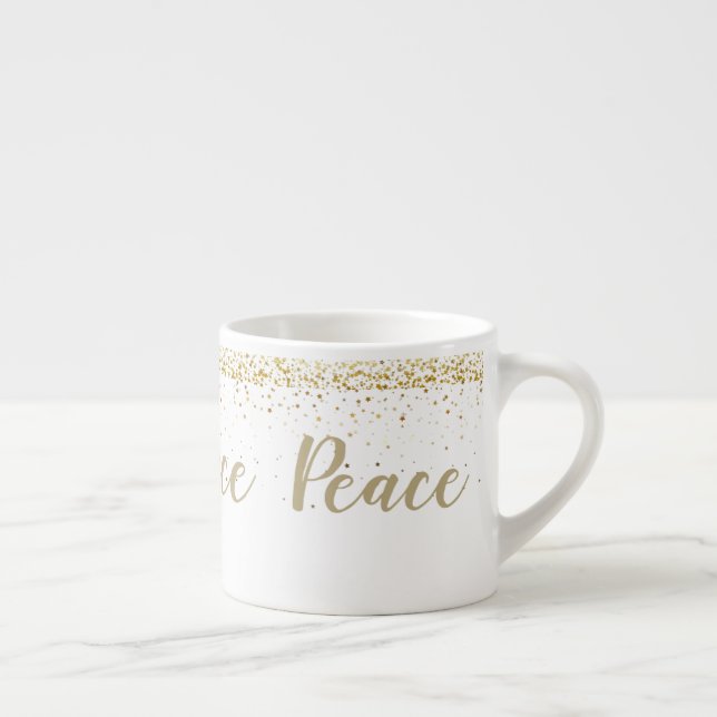 Tasse Expresso Gold Peitite Stars Peace Espresso Mug (Droite)