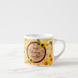 Tasse Expresso Good Morning Sunshine Sunflower Petit déjeuner Caf