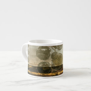 Tasse Expresso Gouttelettes vertes circulaires