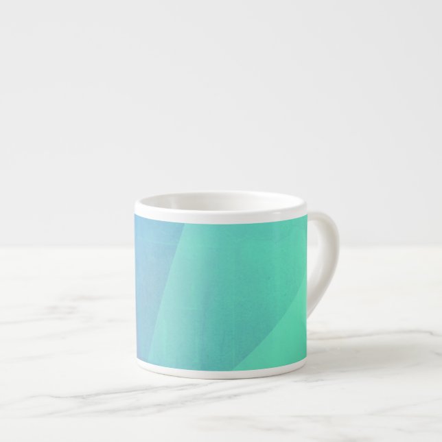 Tasse Expresso Gradation Blue Aqua & Turquoise (Devant droit)