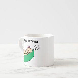 Tasse Expresso Grand-maman des cadeaux de jumeaux