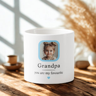 Tasse Expresso Grand-père personnalisé avec 1 cadeau grand-enfant