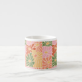 Tasse Expresso Groovy Retro Floral 
