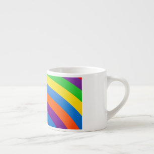 TASSE EXPRESSO GROS CERCLES DE STRIPES DE COUVERTURE GRANDES GRAI