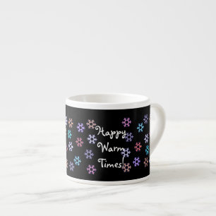 Tasse Expresso Happy Warm Times Snowflakes Café Espresso Mug