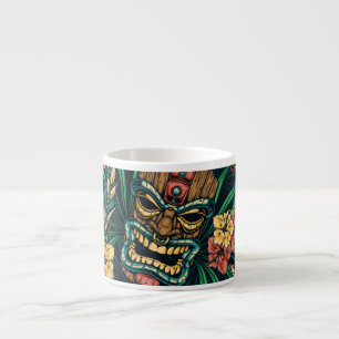 Tasse Expresso Hawaï Tiki Masque Motif tropical