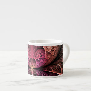 Tasse Expresso Heartbeat, Abstrait surreal Imaginaire Fractal Art