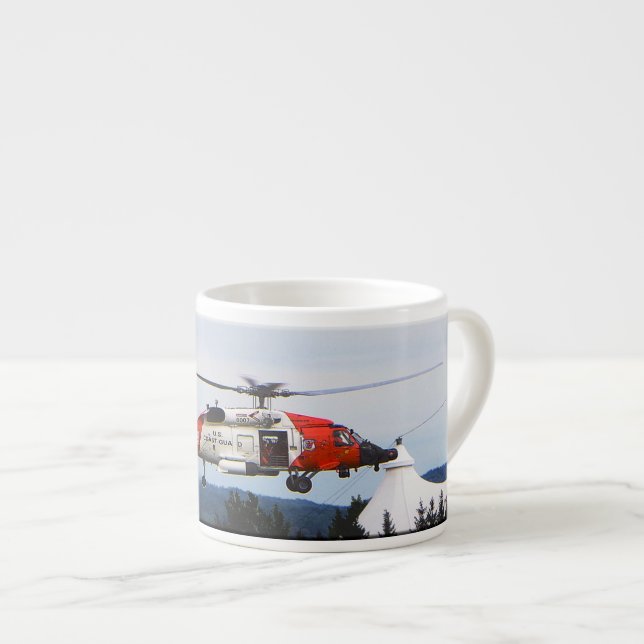 Tasse Expresso Hélicoptère MH60T Jayhawk (Devant droit)