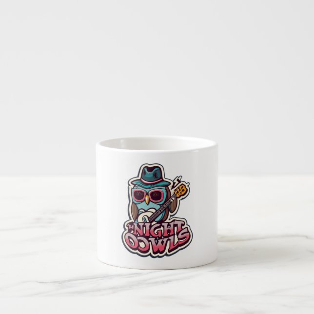 Tasse Expresso Hibou de nuit (Devant)