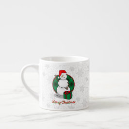 Tasse Expresso Ho Ho Joyeux Noël Père Noël mignonne Snowman