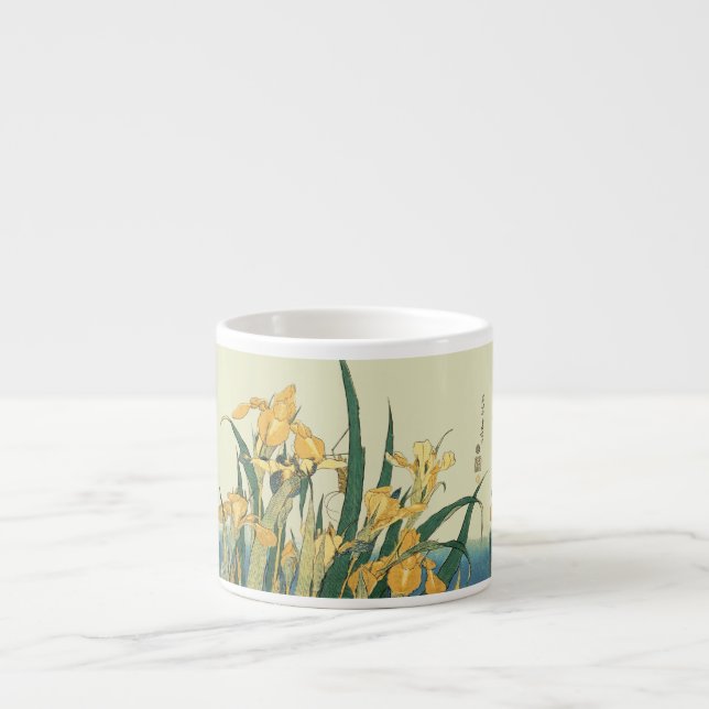 Tasse Expresso Hokusai grasshopper et iris Japon (Devant)