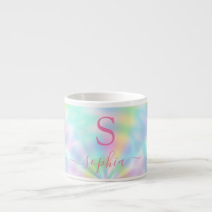 Tasse Expresso Holographique Iridescente Personnalisée Fille Arc-