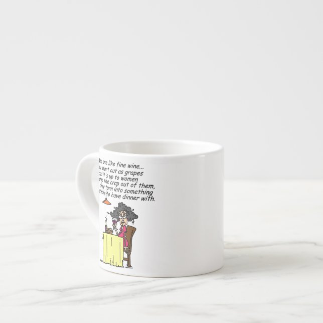 Tasse Expresso Hommes et FIne Humour de vin (Devant gauche)