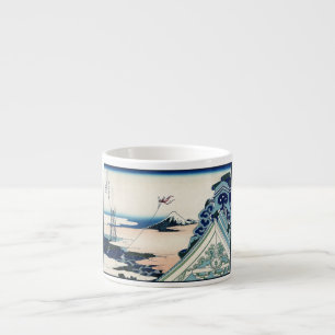 Tasse Expresso Honganji Temple Vista du Mont Fuji Bois japonais