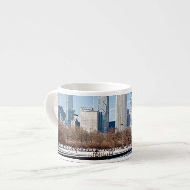 Tasse Expresso Horizon de Chicago à travers le lac Michigan (Devant gauche)