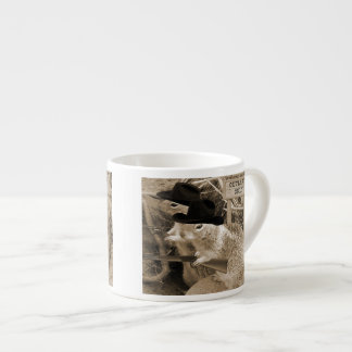 Tasse Expresso Hors-la-loi d'écureuil dans le vieil ouest