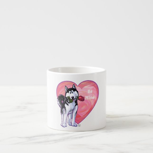 Tasse Expresso Husky Valentine's Day (Devant)
