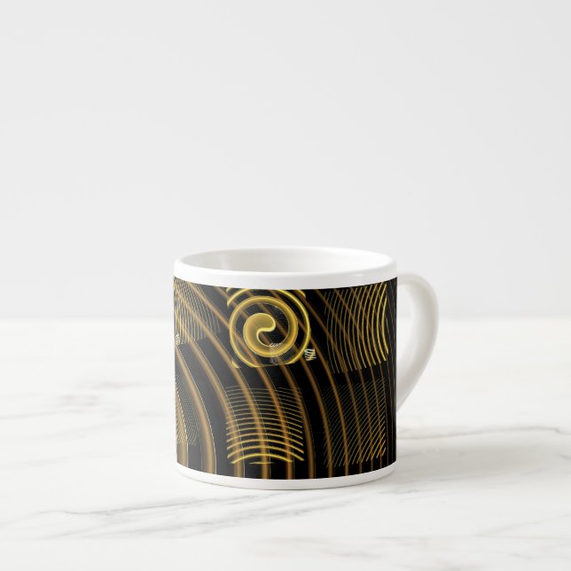 Tasse Expresso Hypnose Art Abstrait Espresso Mug (Devant droit)
