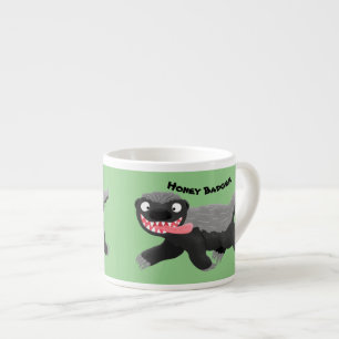 Tasse Expresso Illustration de blaireau au miel affamé